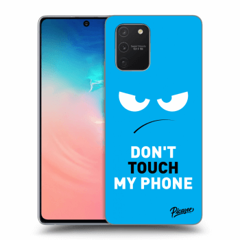 Picasee Samsung Galaxy S10 Lite Hülle - Schwarzes Silikon - Angry Eyes - Blue