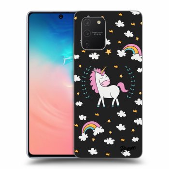 Picasee Samsung Galaxy S10 Lite Hülle - Schwarzes Silikon - Unicorn star heaven