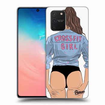 Picasee Samsung Galaxy S10 Lite Hülle - Schwarzes Silikon - Crossfit girl - nickynellow