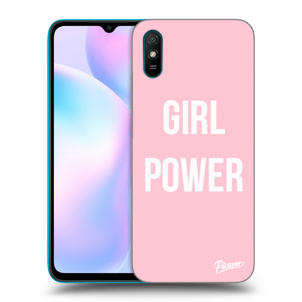 Picasee Xiaomi Redmi 9A Hülle - Schwarzes Silikon - Girl power