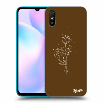 Hülle für Xiaomi Redmi 9A - Brown flowers