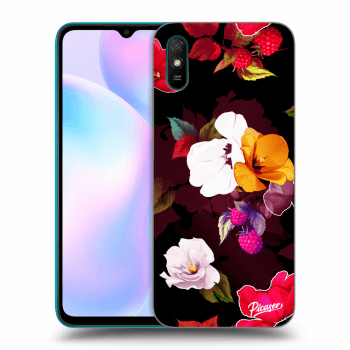 Picasee Xiaomi Redmi 9A Hülle - Transparentes Silikon - Flowers and Berries