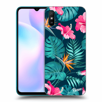 Hülle für Xiaomi Redmi 9A - Pink Monstera