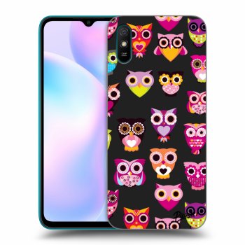 Picasee Xiaomi Redmi 9A Hülle - Schwarzes Silikon - Owls