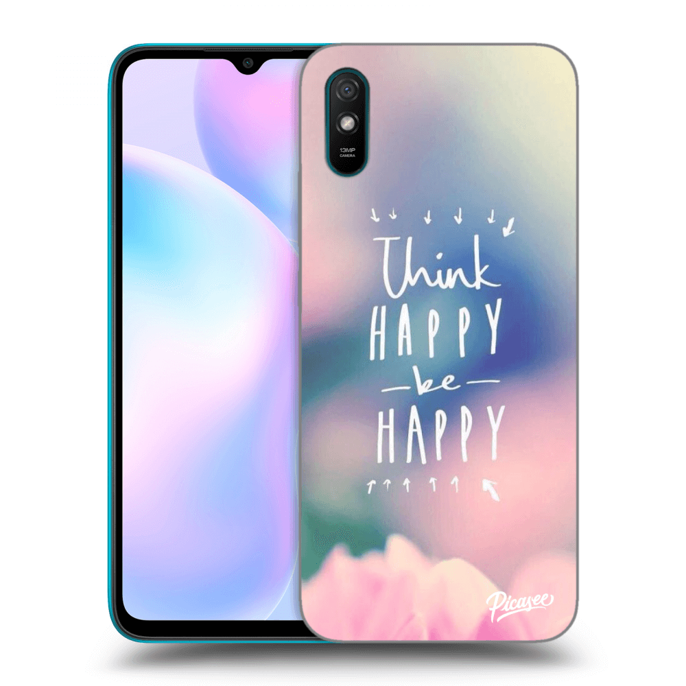 Picasee Xiaomi Redmi 9A Hülle - Transparentes Silikon - Think happy be happy
