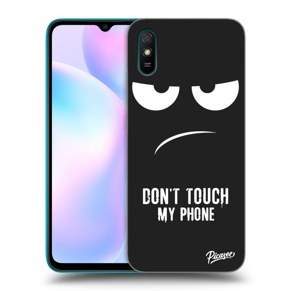 Picasee Xiaomi Redmi 9A Hülle - Schwarzes Silikon - Don't Touch My Phone