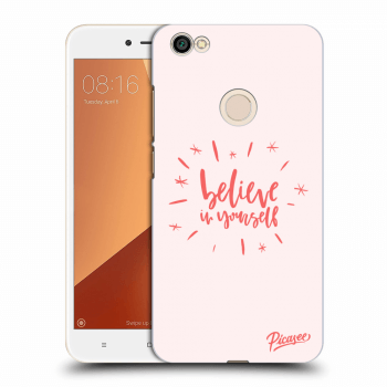 Picasee Xiaomi Redmi Note 5A Prime Hülle - Transparentes Silikon - Believe in yourself