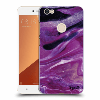 Picasee Xiaomi Redmi Note 5A Prime Hülle - Transparentes Silikon - Purple glitter
