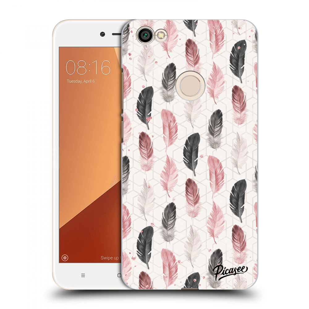 Picasee Xiaomi Redmi Note 5A Prime Hülle - Schwarzer Kunststoff - Feather 2