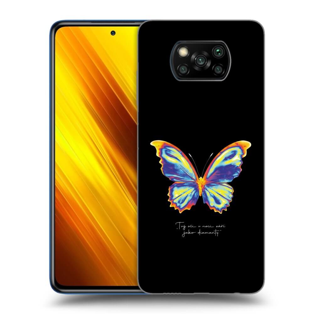 Picasee Xiaomi Poco X3 Hülle - Transparentes Silikon - Diamanty Black