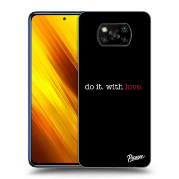 Picasee Xiaomi Poco X3 Hülle - Schwarzes Silikon - Do it. With love.