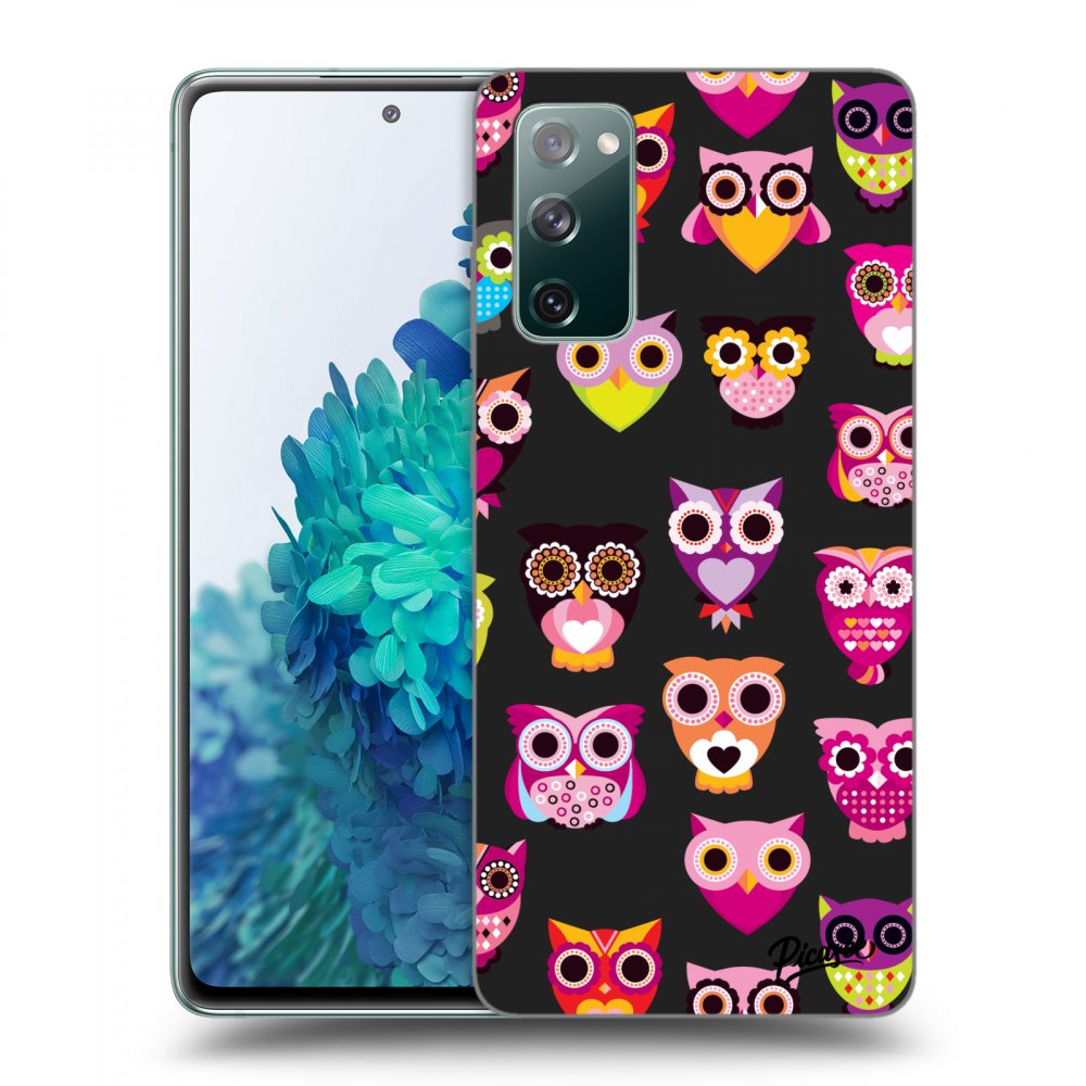 Picasee Samsung Galaxy S20 FE Hülle - Schwarzes Silikon - Owls