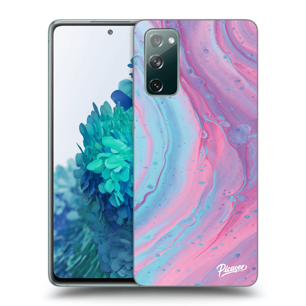 Picasee Samsung Galaxy S20 FE Hülle - Schwarzes Silikon - Pink liquid
