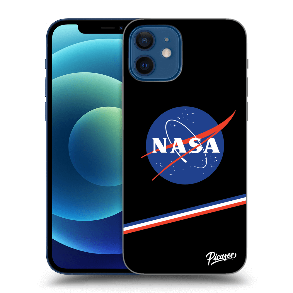 Picasee Apple iPhone 12 Hülle - Schwarzes Silikon - NASA Original
