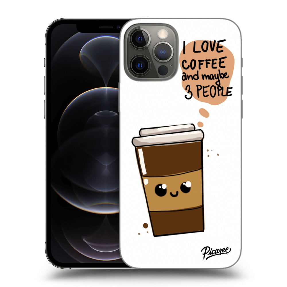 Picasee Apple iPhone 12 Pro Hülle - Schwarzes Silikon - Cute coffee