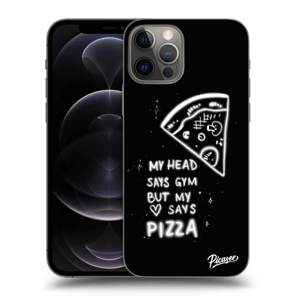 Picasee Apple iPhone 12 Pro Hülle - Transparentes Silikon - Pizza