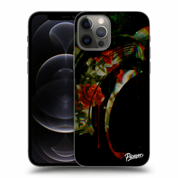 Picasee Apple iPhone 12 Pro Hülle - Schwarzes Silikon - Roses black