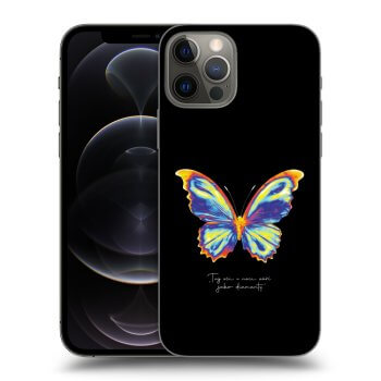 Picasee Apple iPhone 12 Pro Hülle - Transparentes Silikon - Diamanty Black