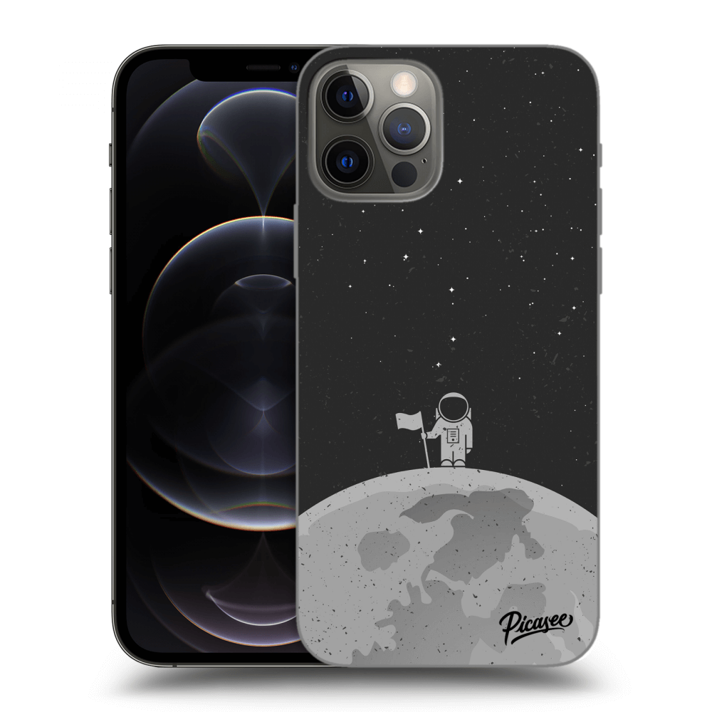 Picasee Apple iPhone 12 Pro Hülle - Schwarzes Silikon - Astronaut