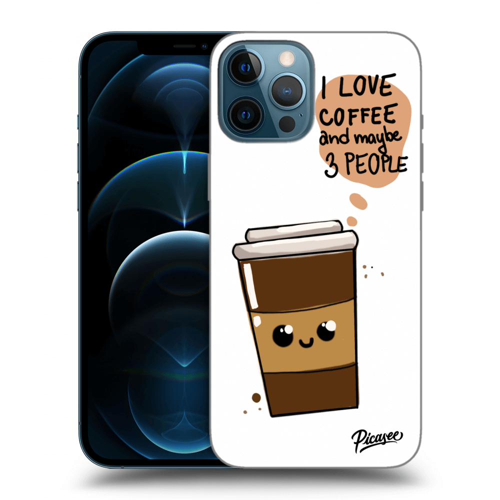 Picasee Apple iPhone 12 Pro Max Hülle - Schwarzes Silikon - Cute coffee