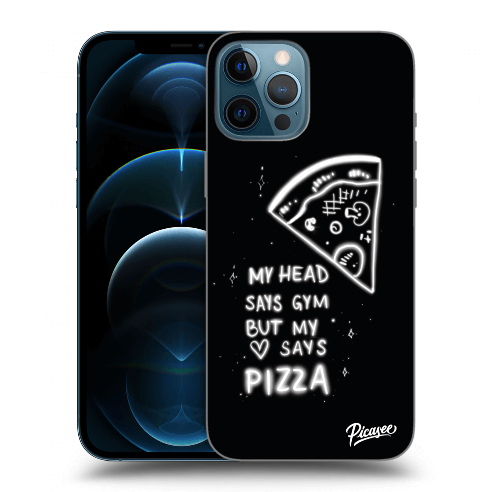 Picasee Apple iPhone 12 Pro Max Hülle - Transparentes Silikon - Pizza