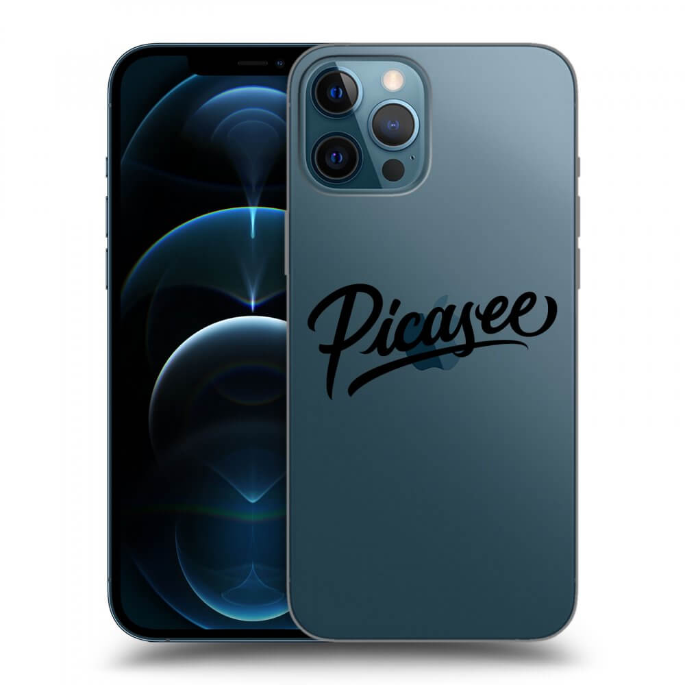 Picasee Apple iPhone 12 Pro Max Hülle - Transparentes Silikon - Picasee - black