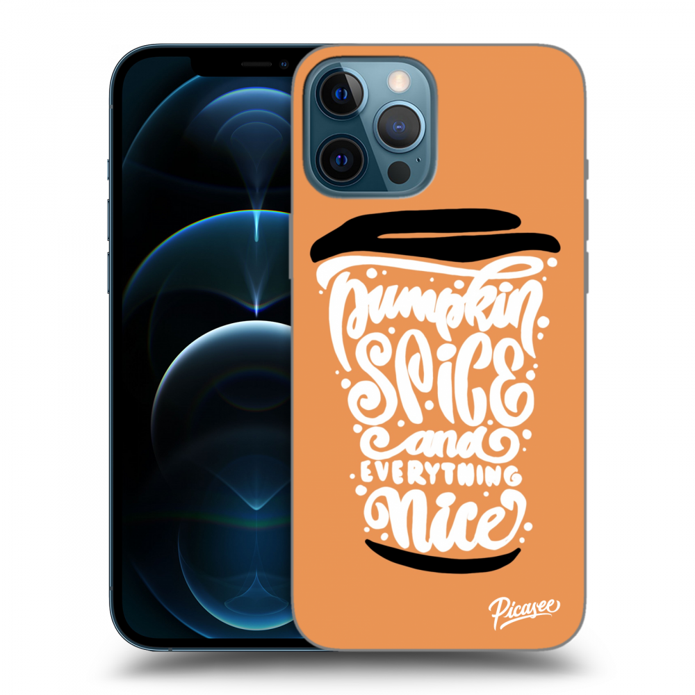 Picasee Apple iPhone 12 Pro Max Hülle - Schwarzes Silikon - Pumpkin coffee