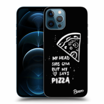 Picasee Apple iPhone 12 Pro Max Hülle - Schwarzes Silikon - Pizza