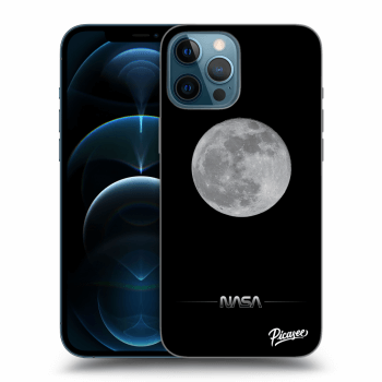 Picasee Apple iPhone 12 Pro Max Hülle - Schwarzes Silikon - Moon Minimal