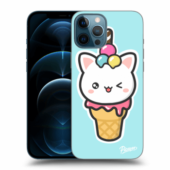 Picasee Apple iPhone 12 Pro Max Hülle - Transparentes Silikon - Ice Cream Cat