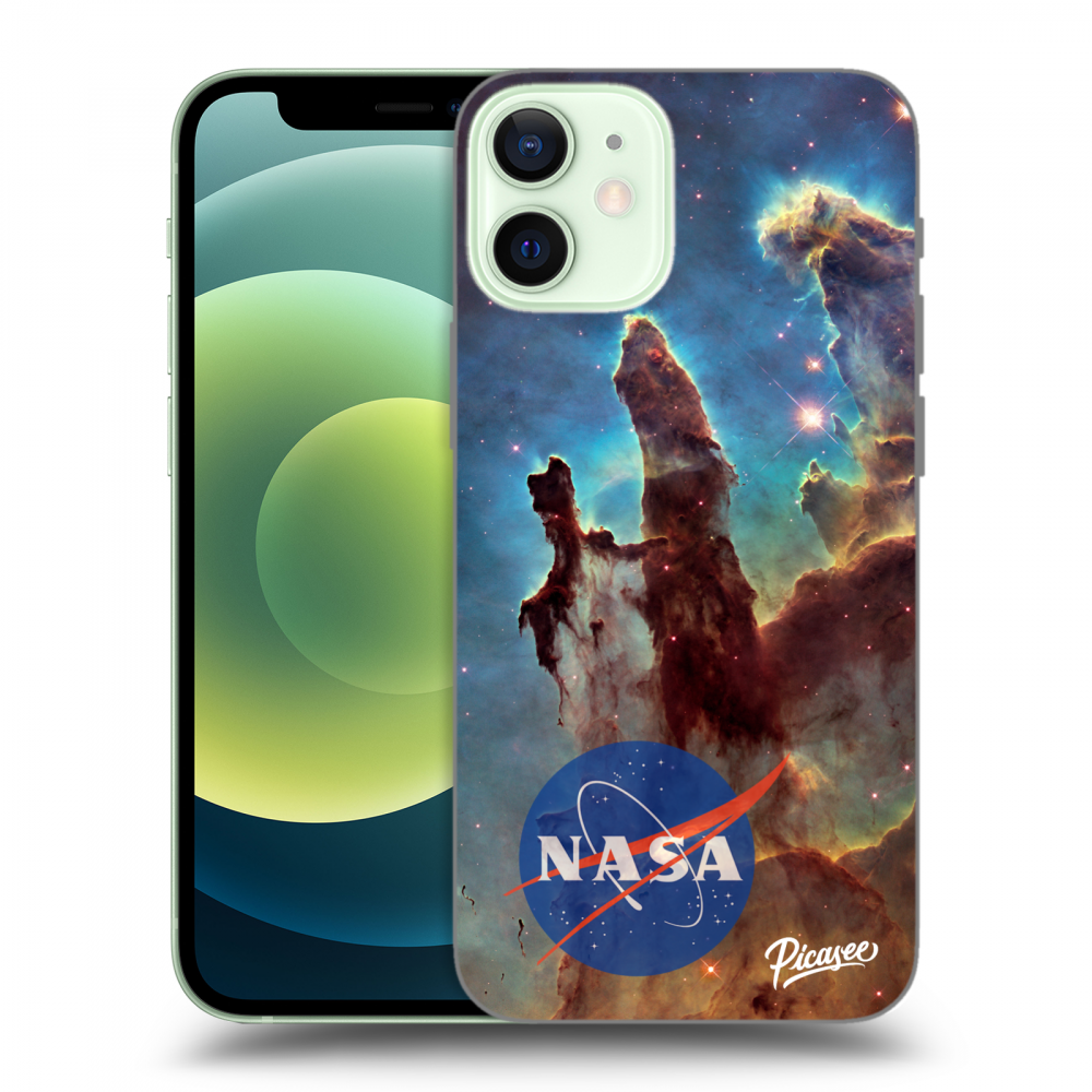 Picasee Apple iPhone 12 mini Hülle - Schwarzes Silikon - Eagle Nebula