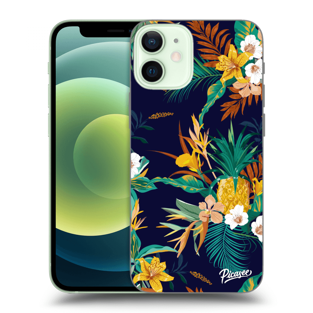 Picasee Apple iPhone 12 mini Hülle - Transparentes Silikon - Pineapple Color