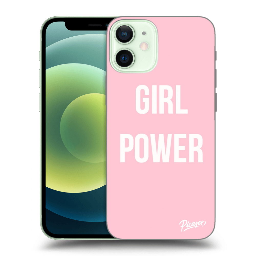 Picasee Apple iPhone 12 mini Hülle - Schwarzes Silikon - Girl power