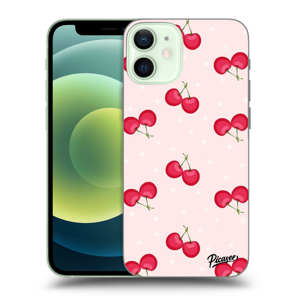 Picasee Apple iPhone 12 mini Hülle - Schwarzes Silikon - Cherries