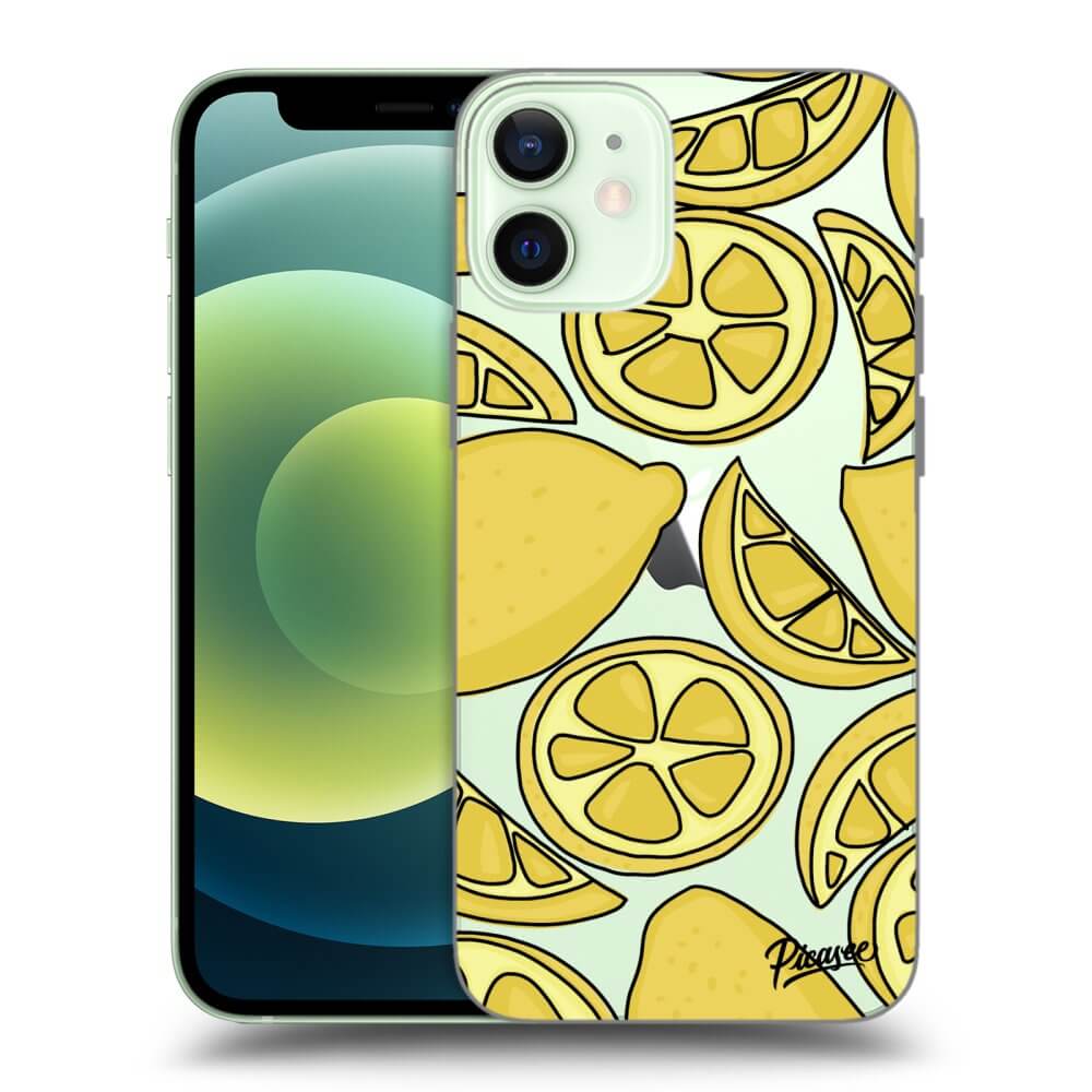 Picasee Apple iPhone 12 mini Hülle - Transparentes Silikon - Lemon