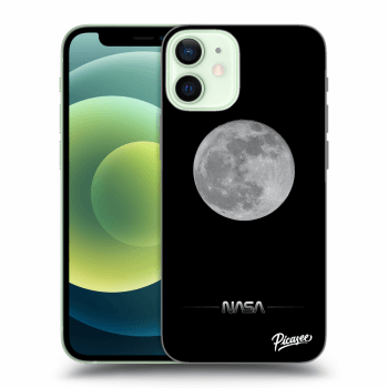 Picasee Apple iPhone 12 mini Hülle - Schwarzes Silikon - Moon Minimal