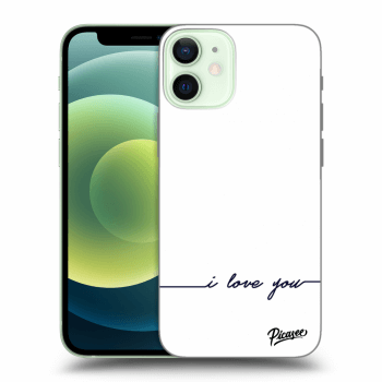 Picasee Apple iPhone 12 mini Hülle - Transparentes Silikon - I love you