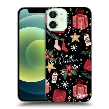 Picasee Apple iPhone 12 mini Hülle - Schwarzes Silikon - Christmas