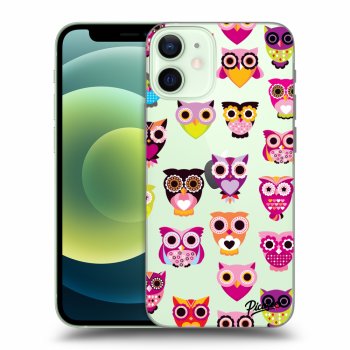 Picasee Apple iPhone 12 mini Hülle - Transparentes Silikon - Owls