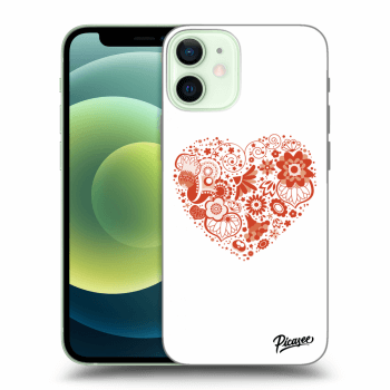 Picasee Apple iPhone 12 mini Hülle - Transparentes Silikon - Big heart