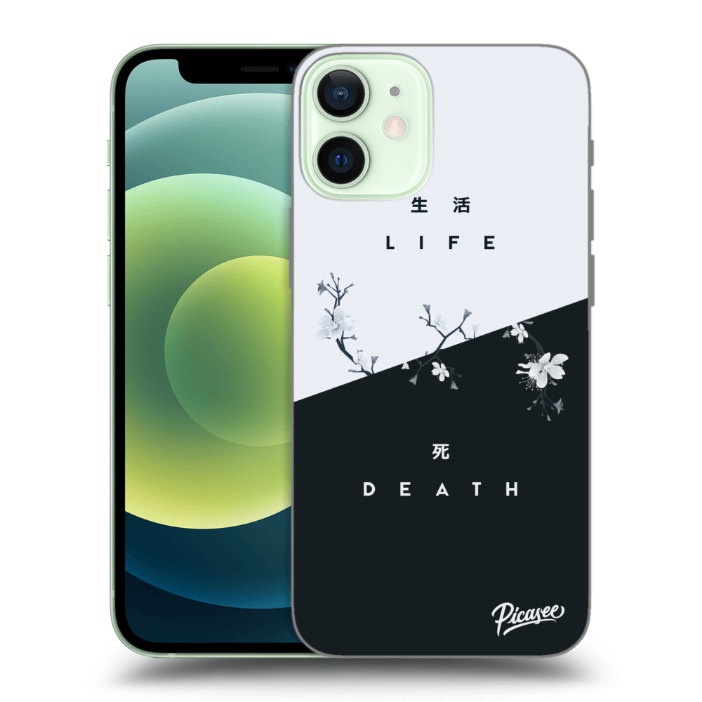 Picasee Apple iPhone 12 mini Hülle - Schwarzes Silikon - Life - Death