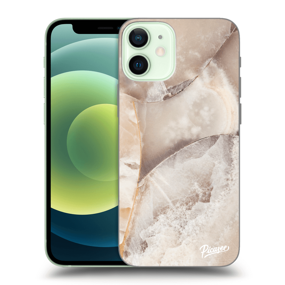 Picasee Apple iPhone 12 mini Hülle - Transparentes Silikon - Cream marble