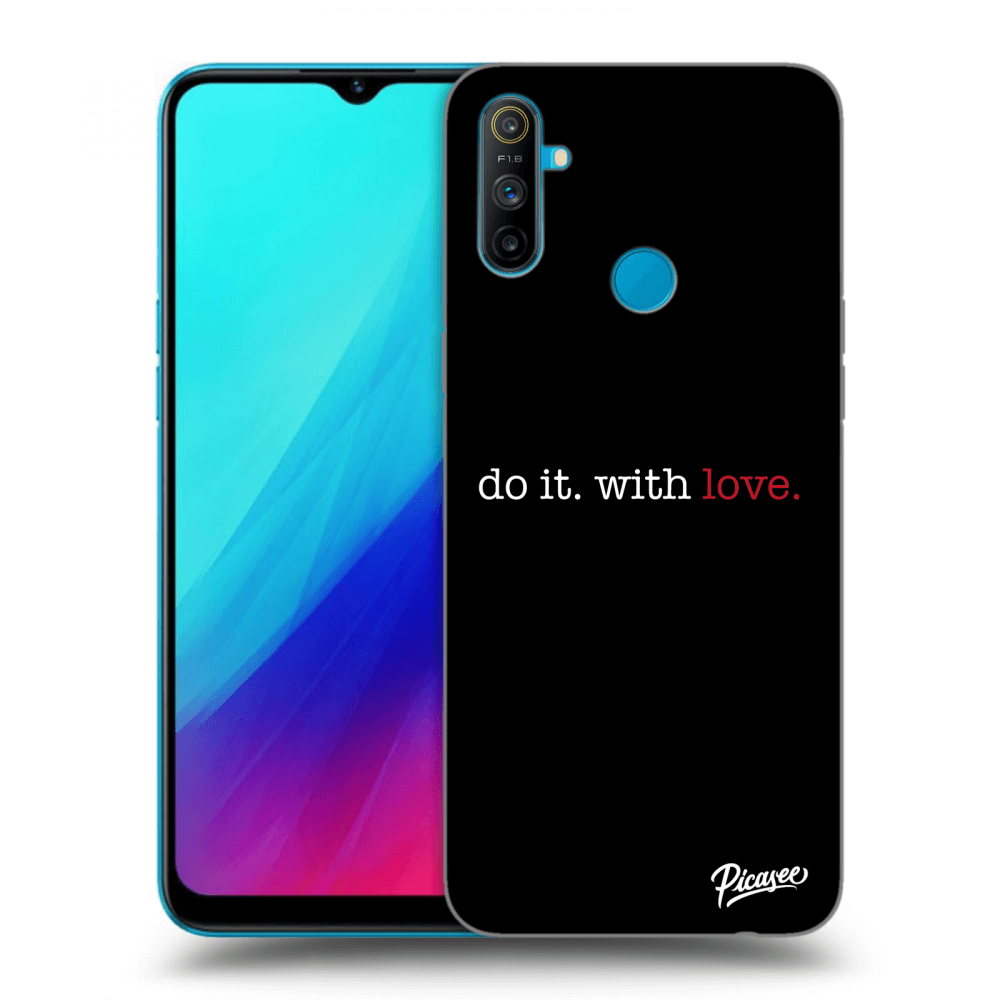 Picasee Realme C3 Hülle - Schwarzes Silikon - Do it. With love.