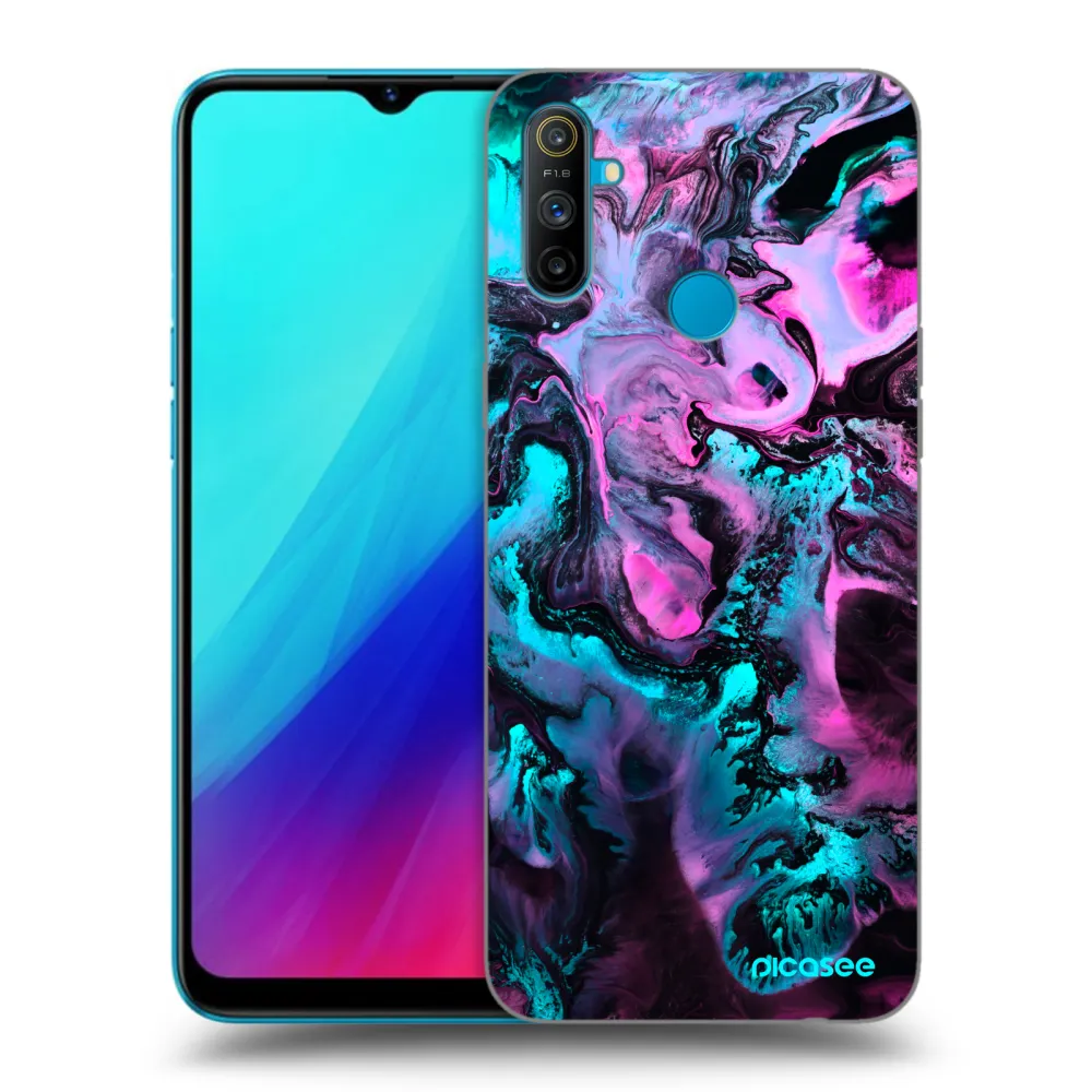Picasee Realme C3 Hülle - Schwarzes Silikon - Lean
