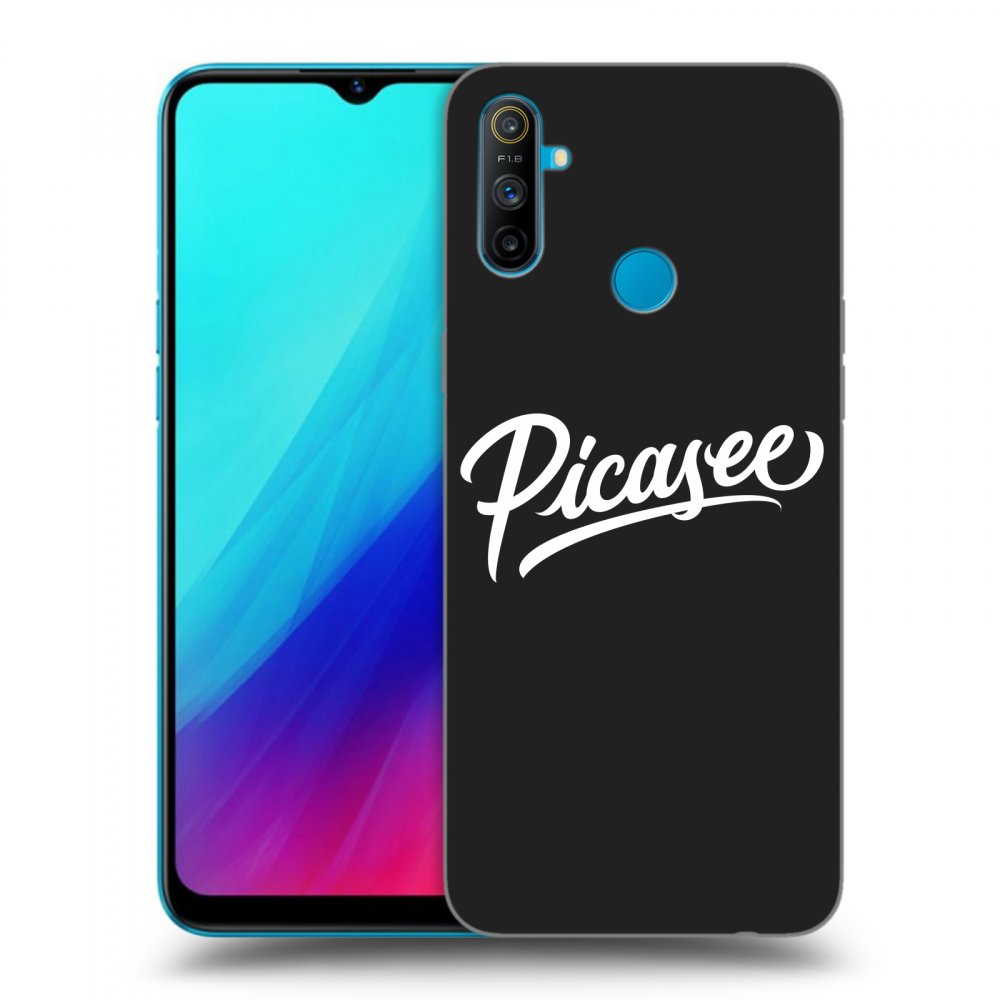 Picasee Realme C3 Hülle - Schwarzes Silikon - Picasee - old logo - white