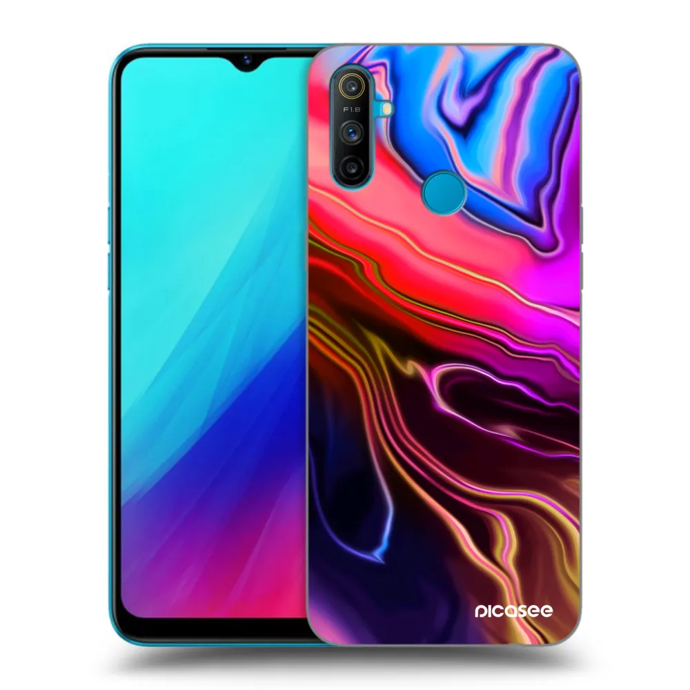Picasee Realme C3 Hülle - Schwarzes Silikon - Electric