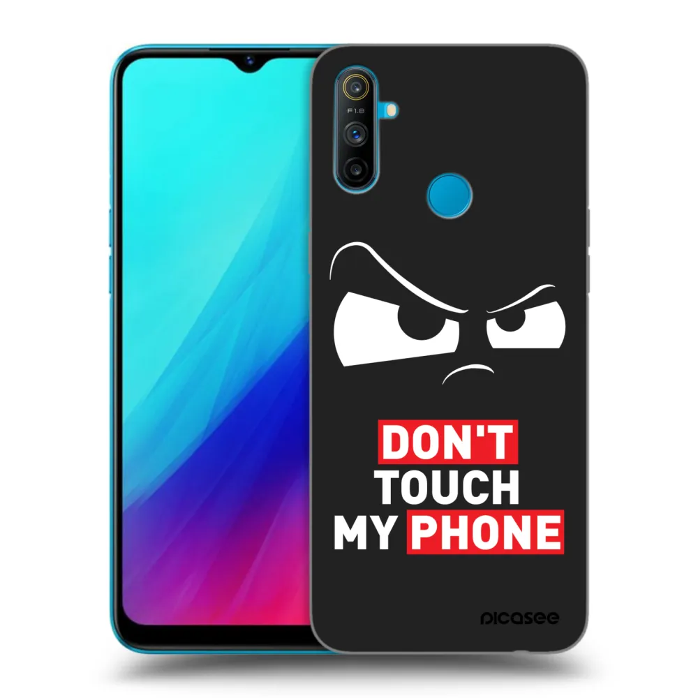 Picasee Realme C3 Hülle - Schwarzes Silikon - Cloudy Eye - Transparent