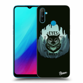 Picasee Realme C3 Hülle - Schwarzes Silikon - Forest owl