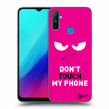Picasee Realme C3 Hülle - Schwarzes Silikon - Angry Eyes - Pink