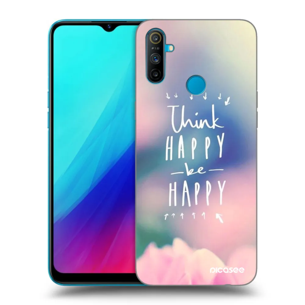 Picasee Realme C3 Hülle - Schwarzes Silikon - Denke positiv!